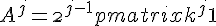 A^j = \2^{j-1} \begin{pmatrix} k^j + 1 & k^j - 1\\ k^j - 1 & k^j + 1 \end{pmatrix} 