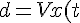 d=Vx(t)